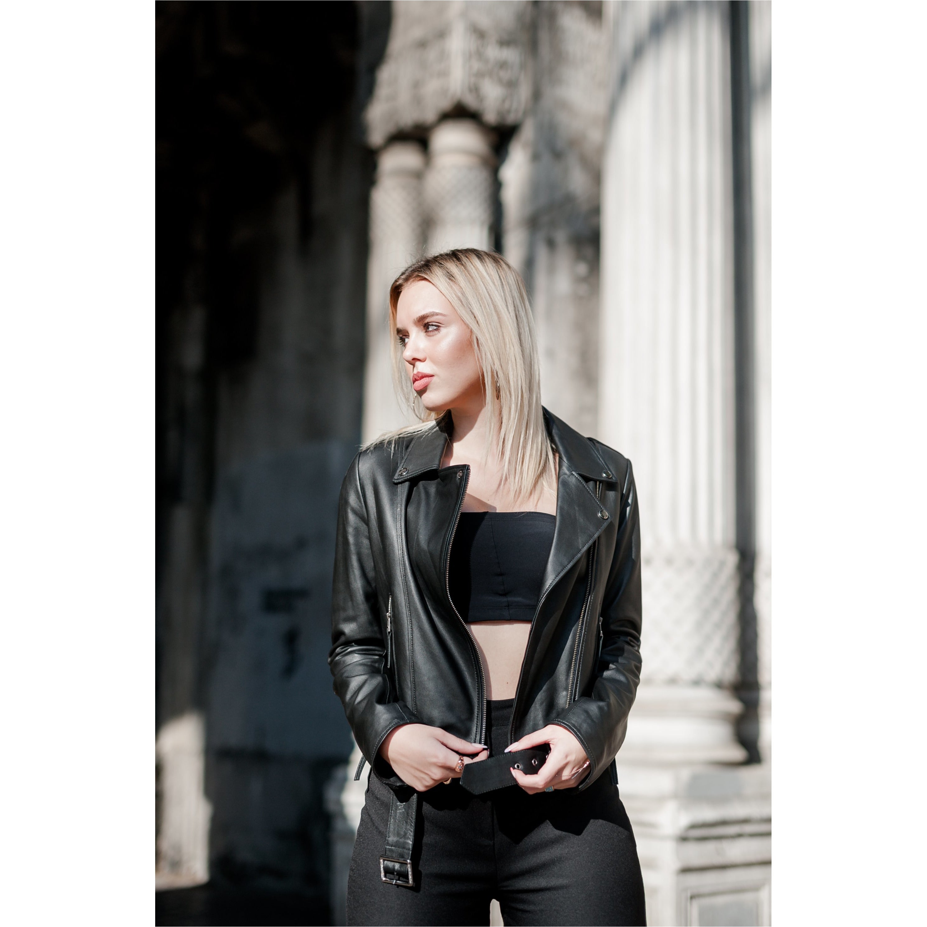 Bıker Women's Leather Jacket